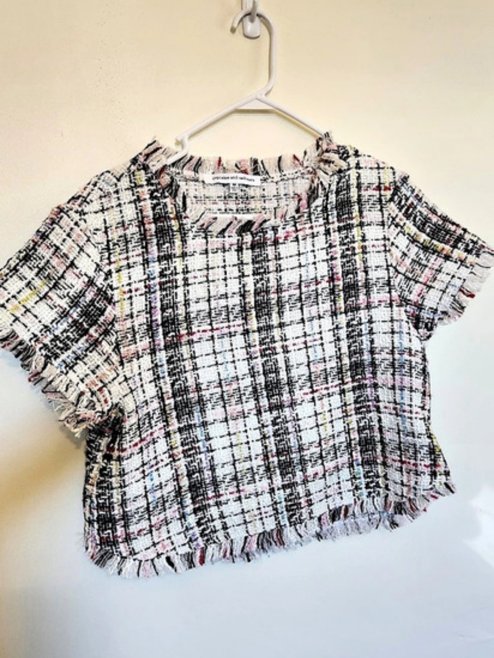 Chic Cupcakes and Cashmere textured tweed top in size Medium